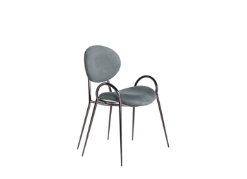 EFFIMERA - Upholstered leather chair with armrests by Gianfranco Ferré Home - view 3